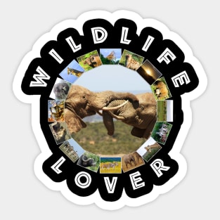 Wildlife Lover Elephant Tussle Sticker